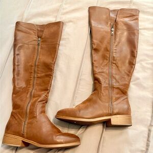 MIA Tan Over the Knee Boots